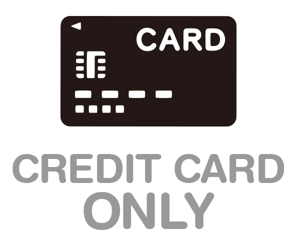 クレジットカードのみ利用可能