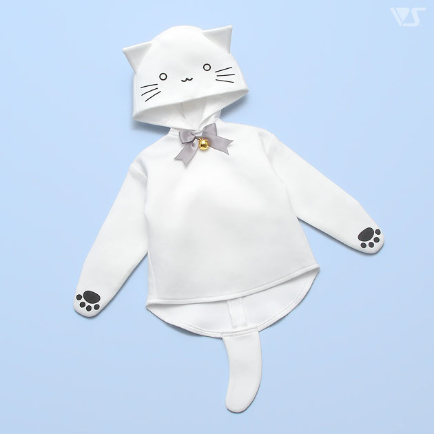 白ねこパーカー
