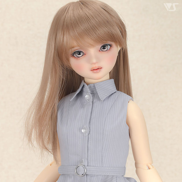 ロングシャツワンピースセット（ストライプ・アイスブルー）