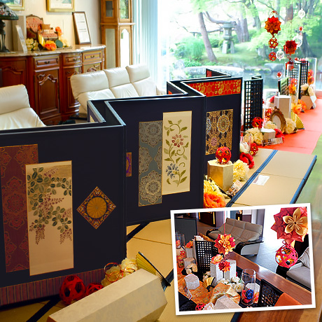 天使の里 金襴の宴の設え