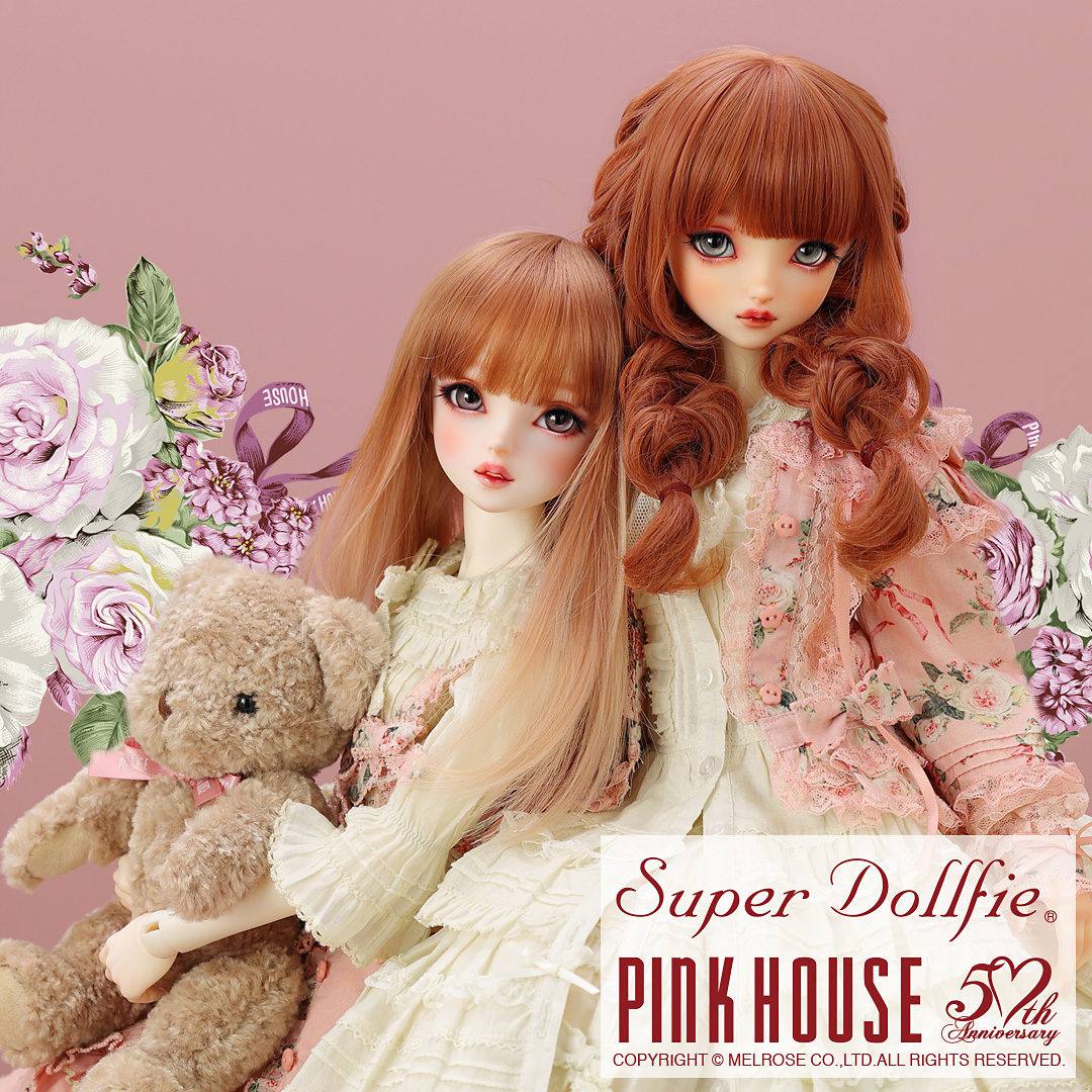 安い国産新品* ボークス　SD SDGR ピンクハウス pinkhouse dolly rose柄ワンピースコーデ　セット　ローズ スーパードルフィー 服、靴